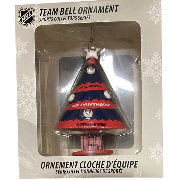 FLORIDA PANTHERS TEAM BELL TREE ORNAMENT Christmas X-Mas Licensed NHL NEW - Picture 1 of 3
